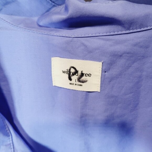 Wilfred NWT Oversized Playful Purple Button Down Short Sleeve Shirt - Picture 3 of 6